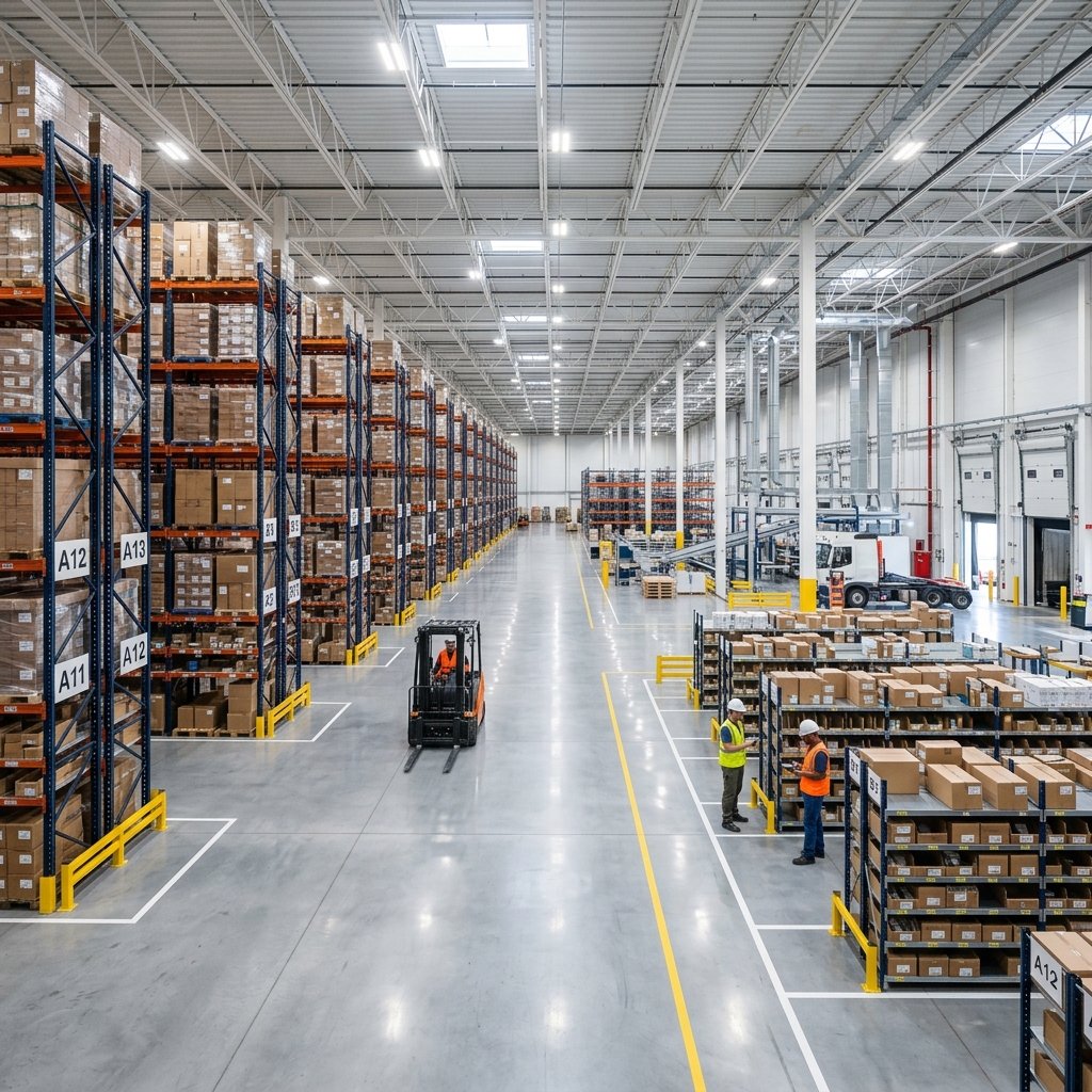 Spotless industrial warehouse