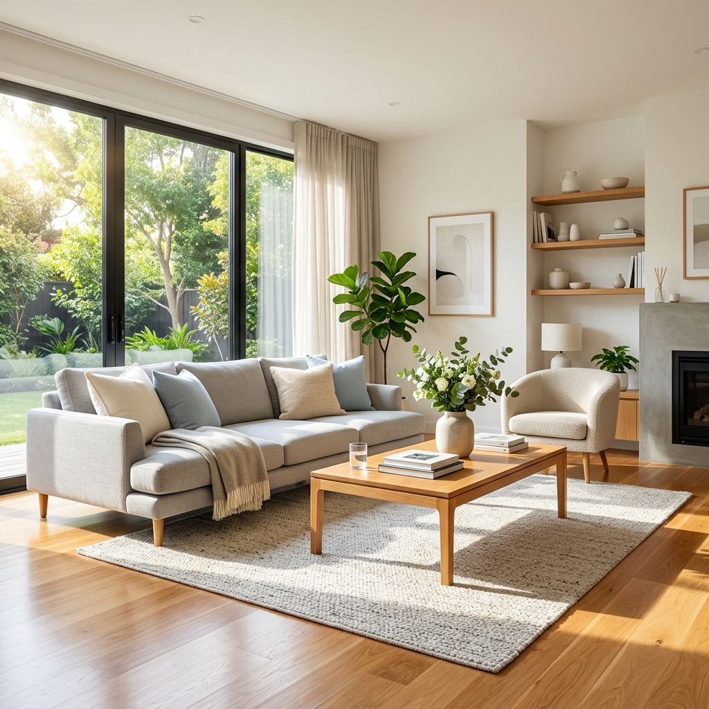 Pristine residential living room